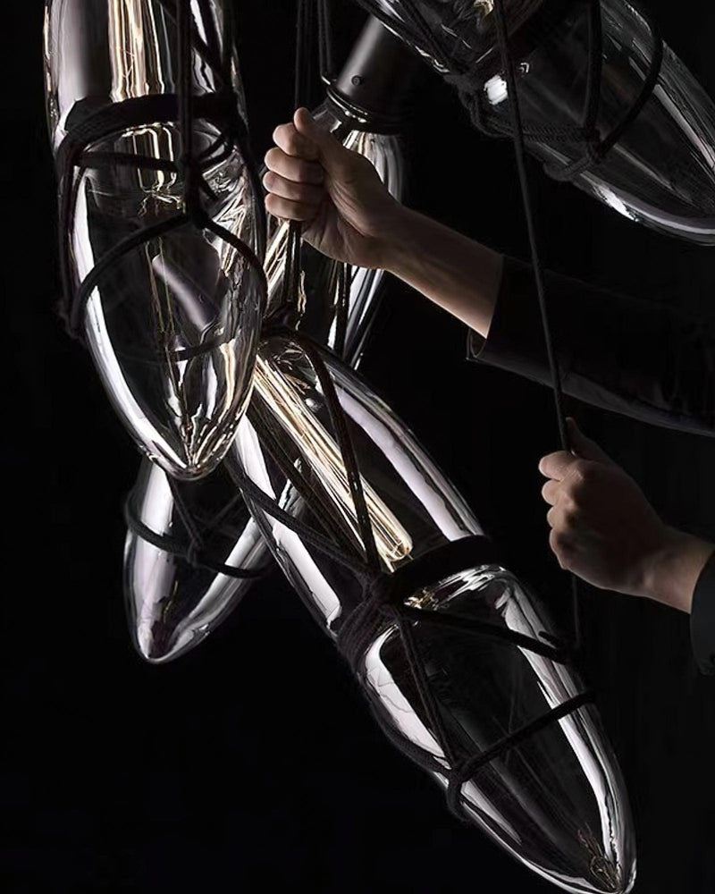 Mouth Blown Crystal Glass Pendant Lamp