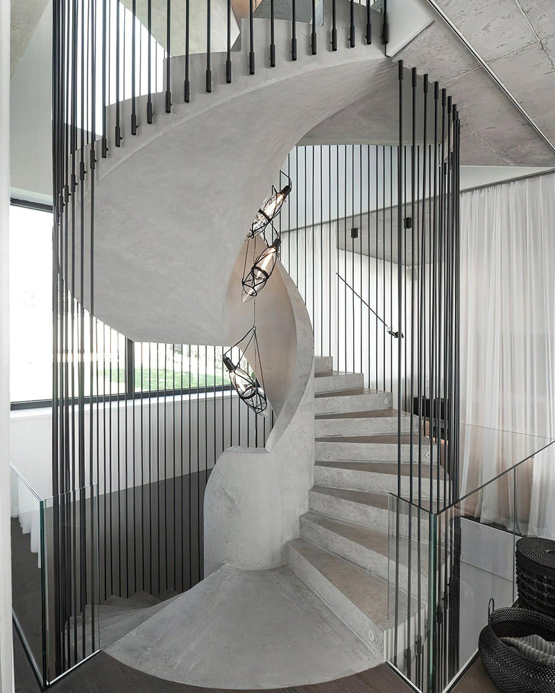 Mouth Blown Crystal Glass Pendant Lamp