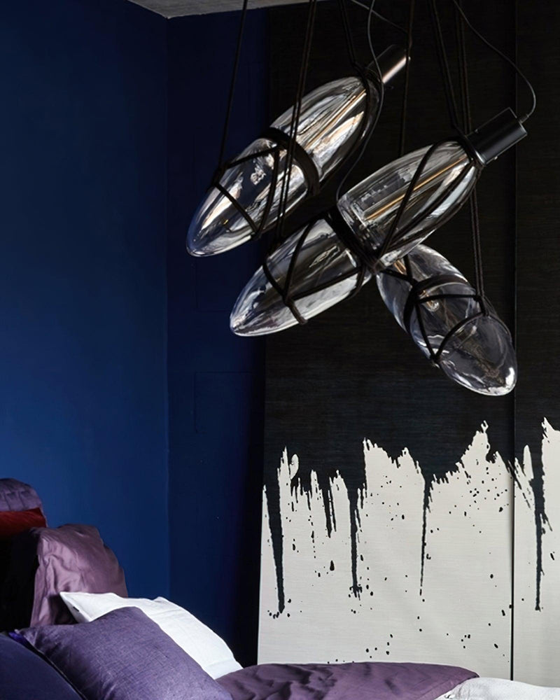 Mouth Blown Crystal Glass Pendant Lamp