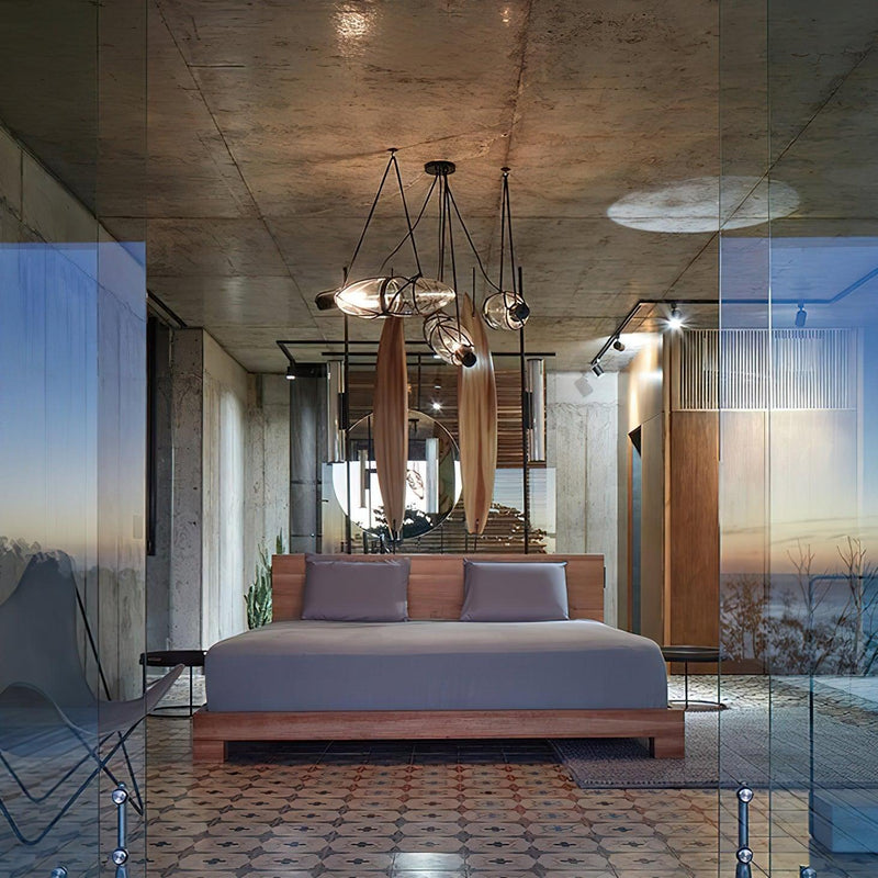 Mouth Blown Crystal Glass Pendant Lamp