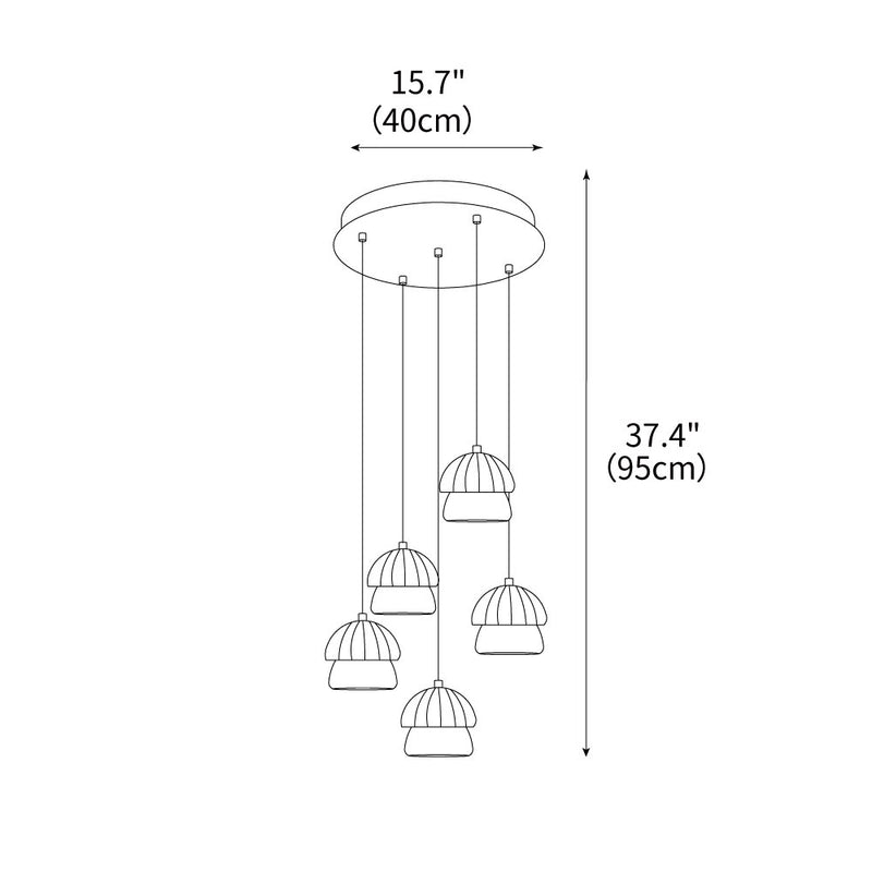 Mushroom Cluster Chandelier