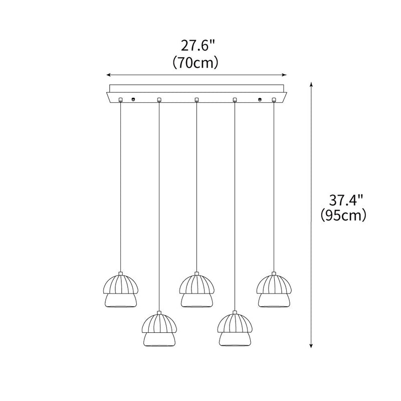Mushroom Cluster Chandelier