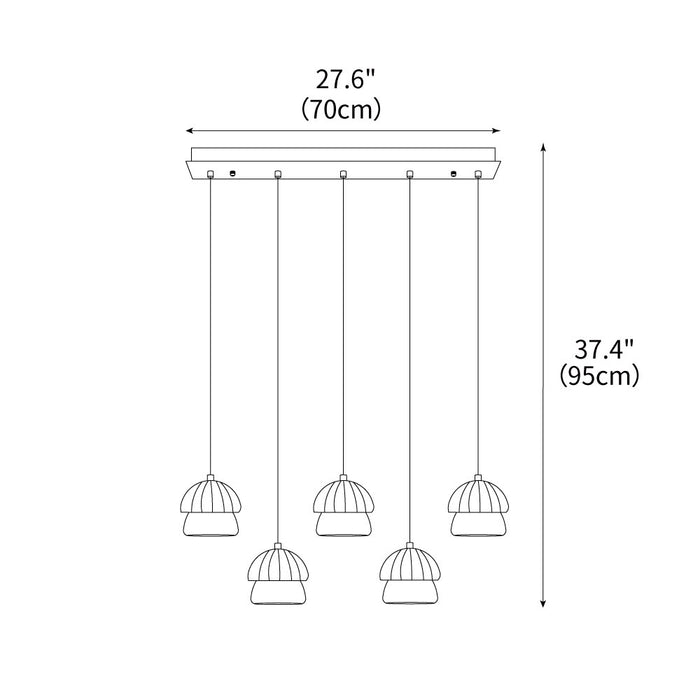 Mushroom Cluster Chandelier