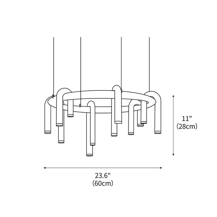New U-Shaped Chandelier – detail 3