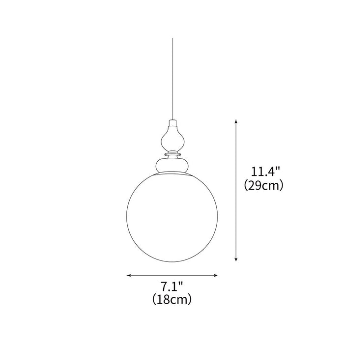 Nordic Orb Pendant Light 7.1"