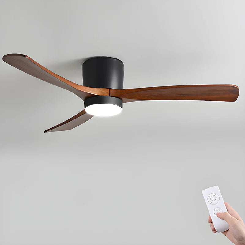 Nordic Wooden Ceiling Fan Light