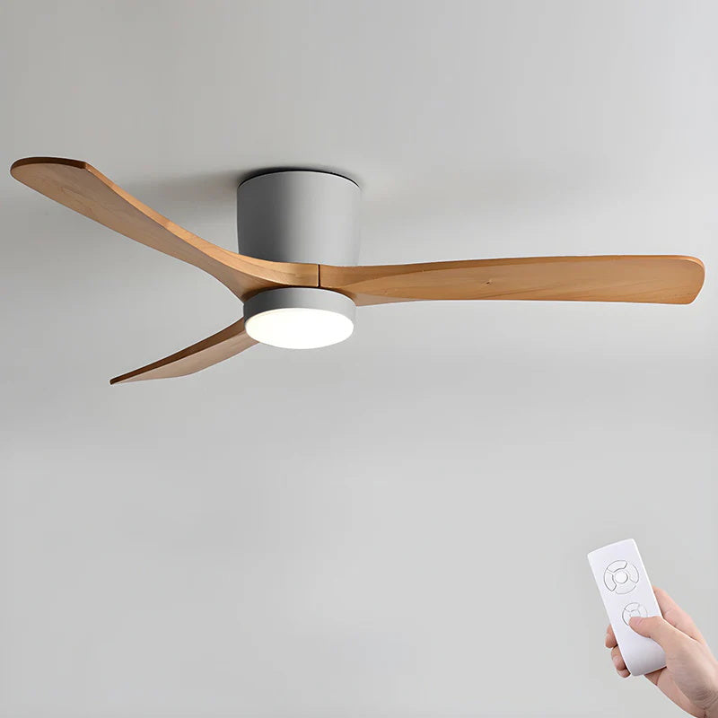 Nordic Wooden Ceiling Fan Light