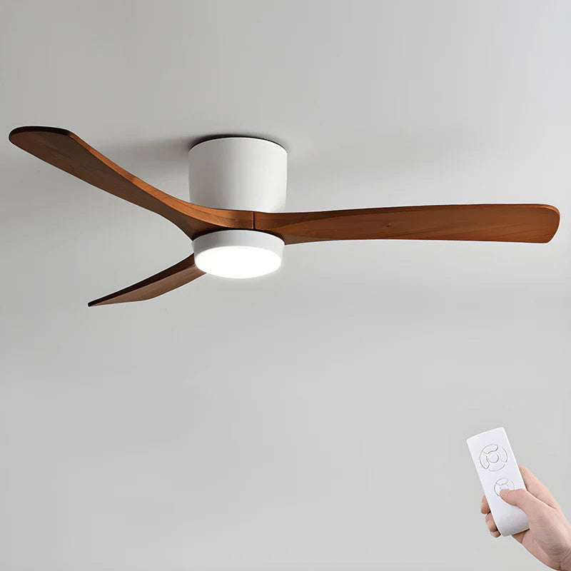 Nordic Wooden Ceiling Fan Light