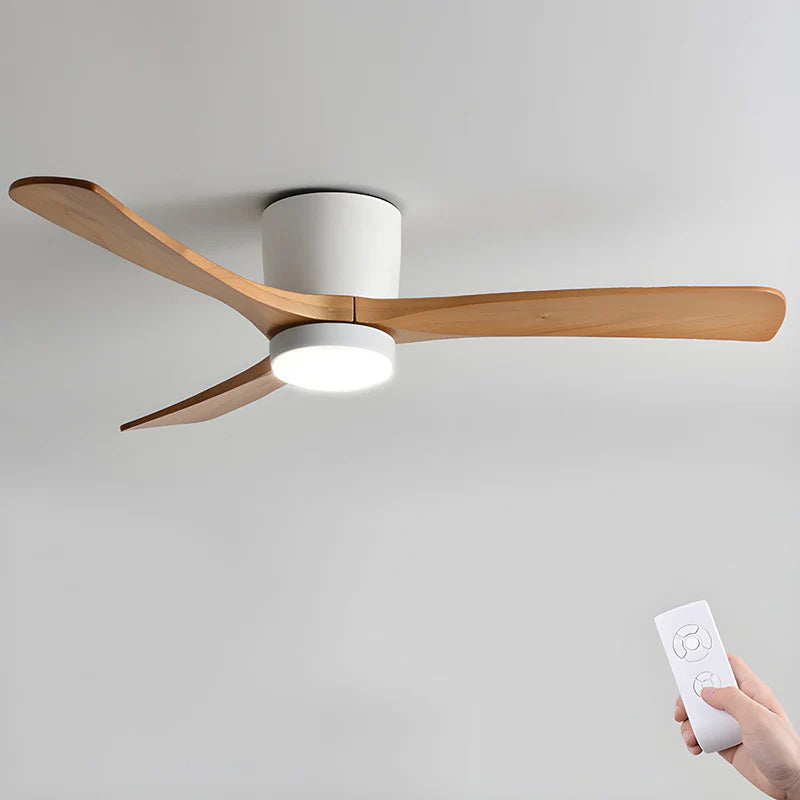 Nordic Wooden Ceiling Fan Light