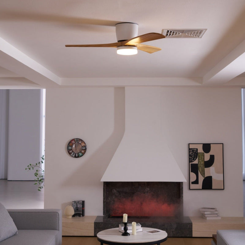 Nordic Wooden Ceiling Fan Light