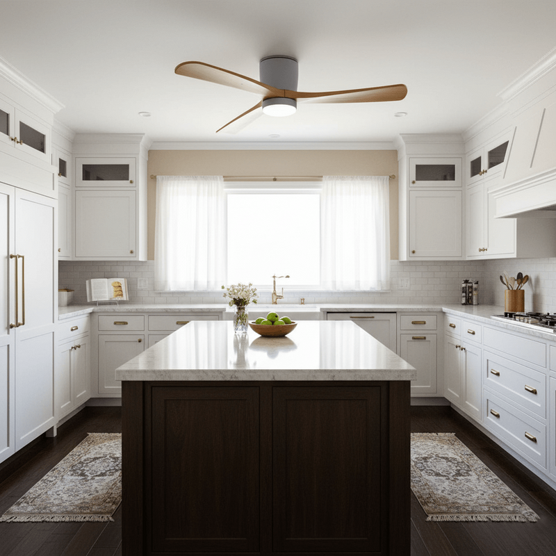 Nordic Wooden Ceiling Fan Light