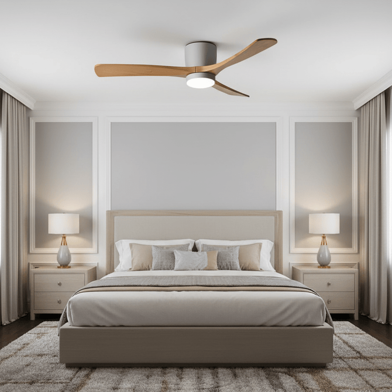 Nordic Wooden Ceiling Fan Light