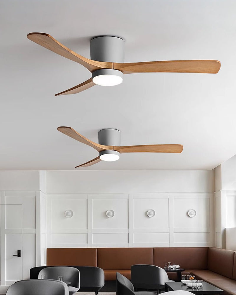 Nordic Wooden Ceiling Fan Light