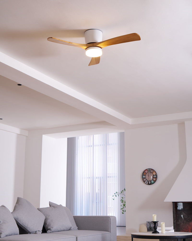 Nordic Wooden Ceiling Fan Light