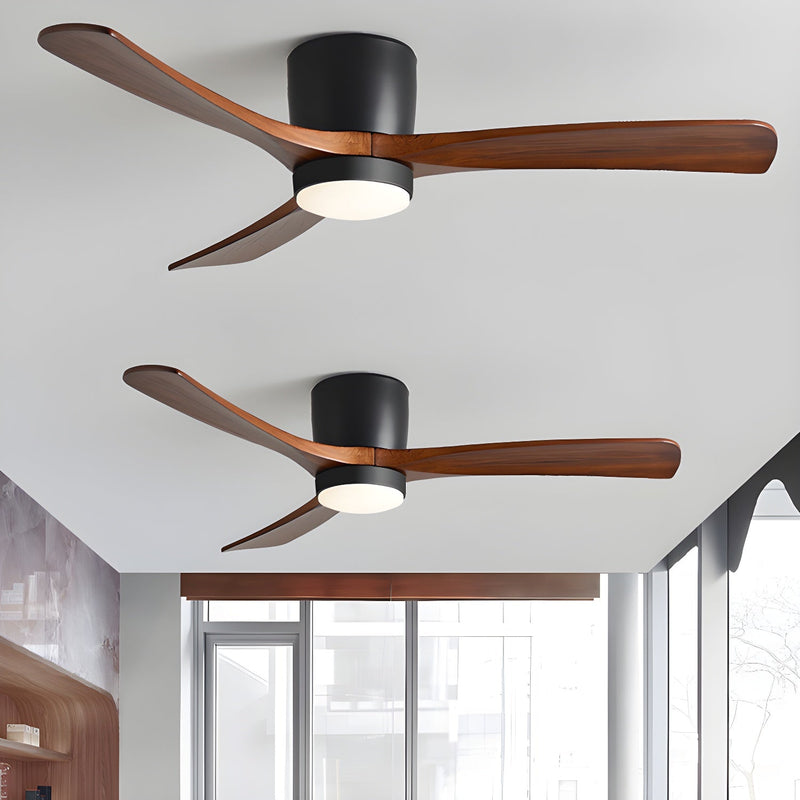 Nordic Wooden Ceiling Fan Light