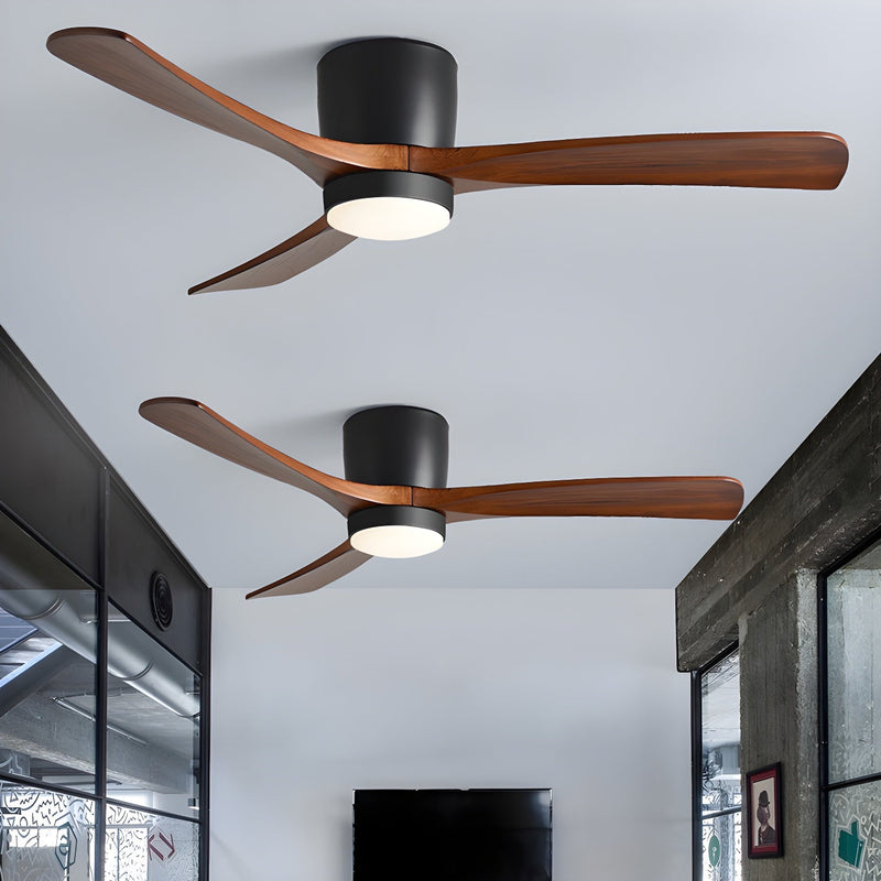 Nordic Wooden Ceiling Fan Light