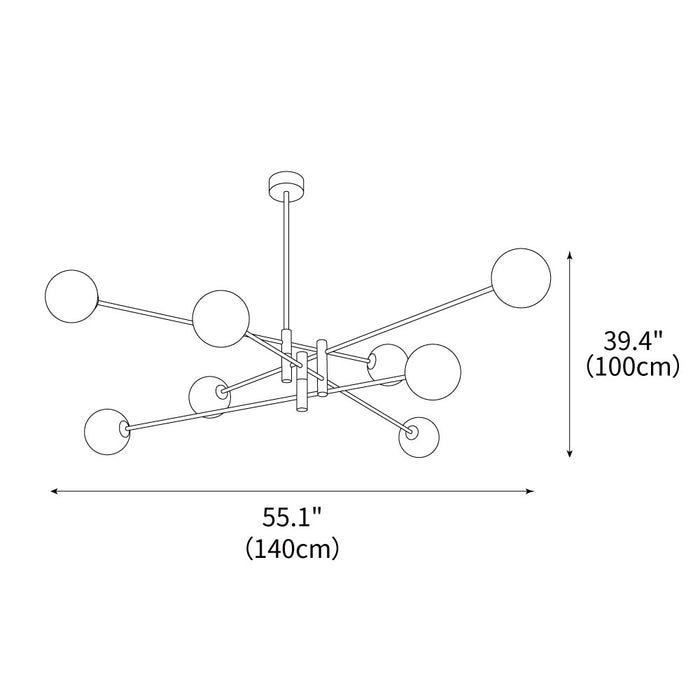 Octagonal Ball Chandelier