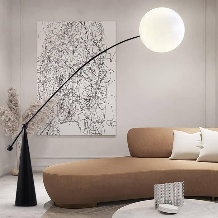 Opal Arc Floor Lamp 61.4"