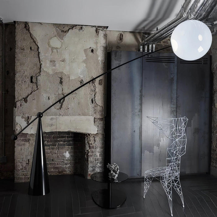 Opal Arc Floor Lamp 61.4"