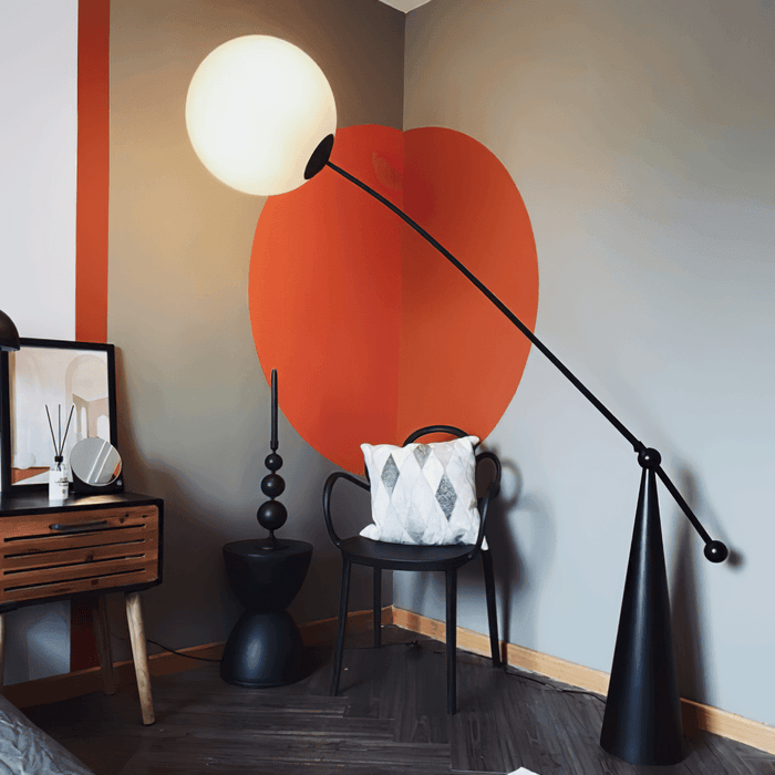 Opal Arc Floor Lamp 61.4"