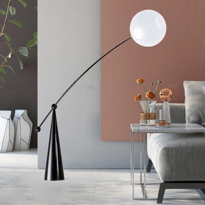 Opal Arc Floor Lamp 61.4"