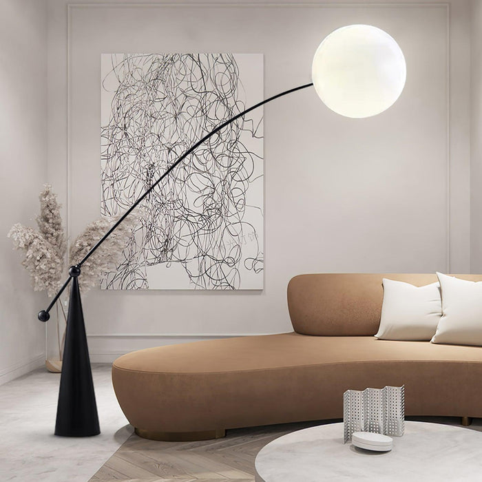 Opal Arc Floor Lamp 61.4"