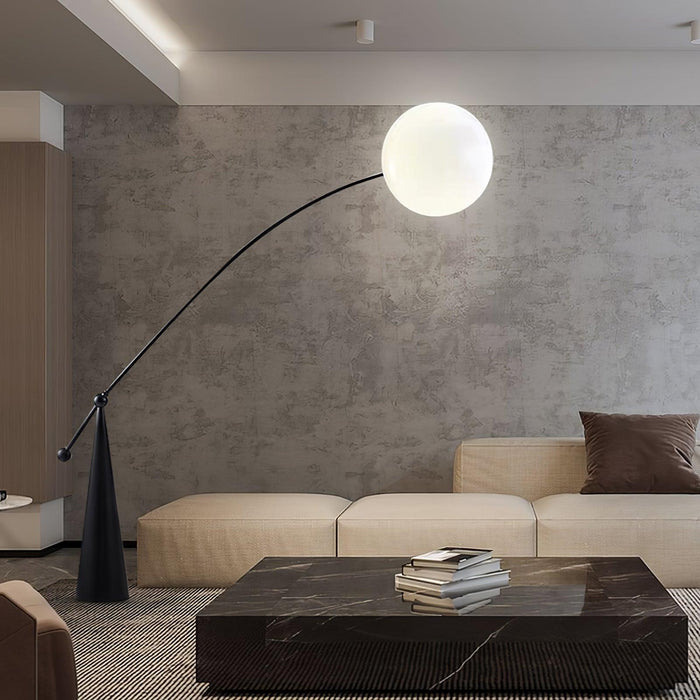 Opal Arc Floor Lamp 61.4"