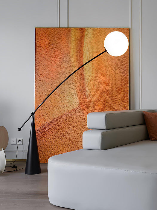 Opal Arc Floor Lamp 61.4"