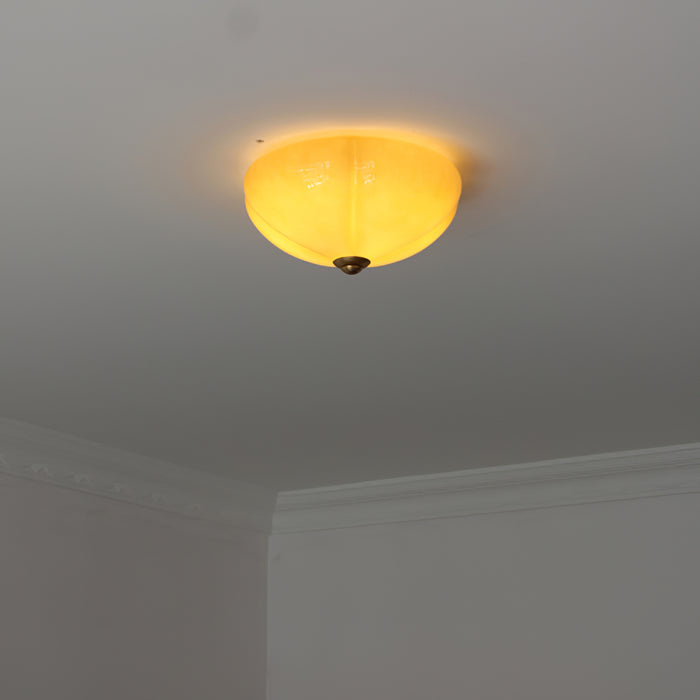 Oranje paddestoelplafondlamp 30 cm
