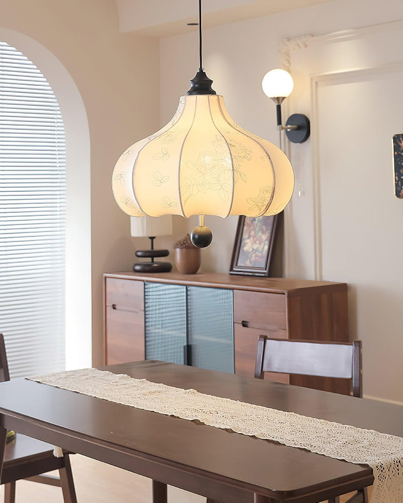 Orchid Fabric Pendant Light