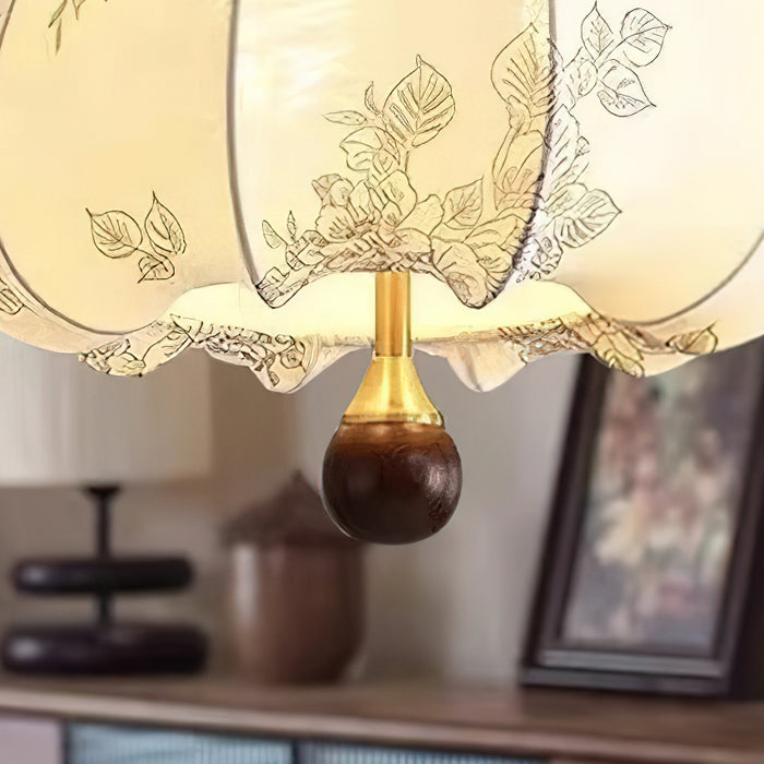Orchid Fabric Pendant Light