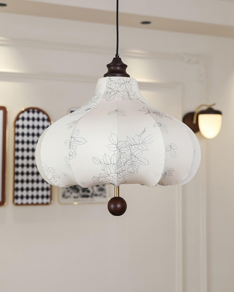 Orchid Fabric Pendant Light