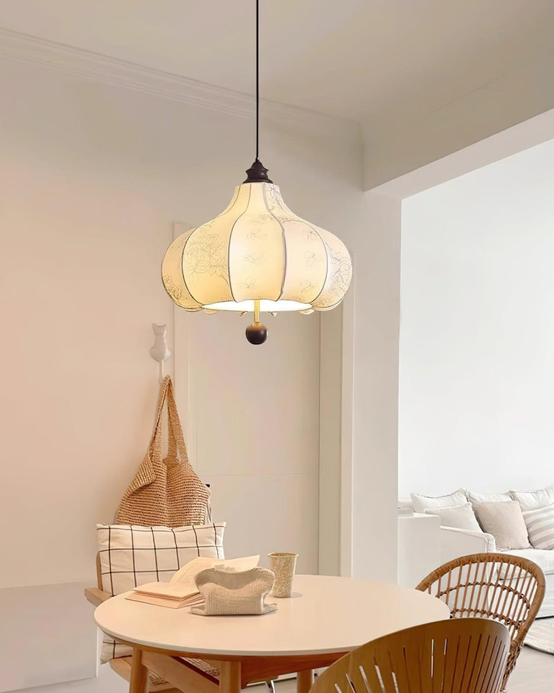 Orchid Fabric Pendant Light