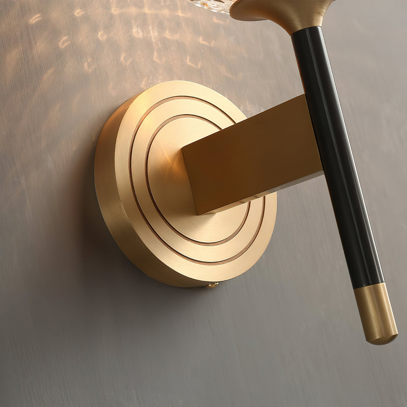 Orrefors Ball Brass Wall Lamp