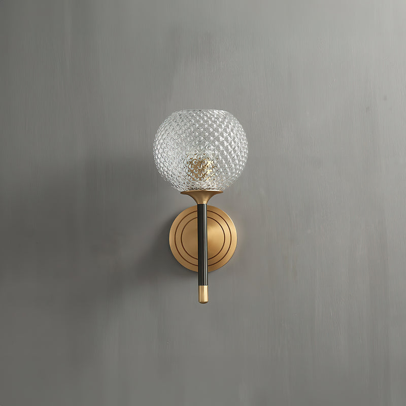 Orrefors Ball Brass Wall Lamp