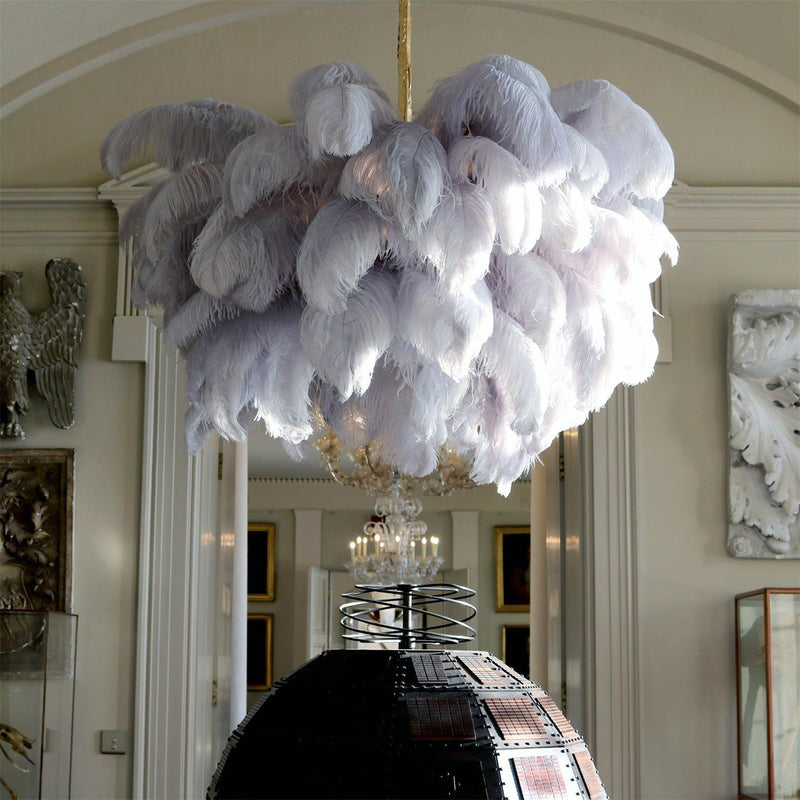 Ostrich Feather Chandelier