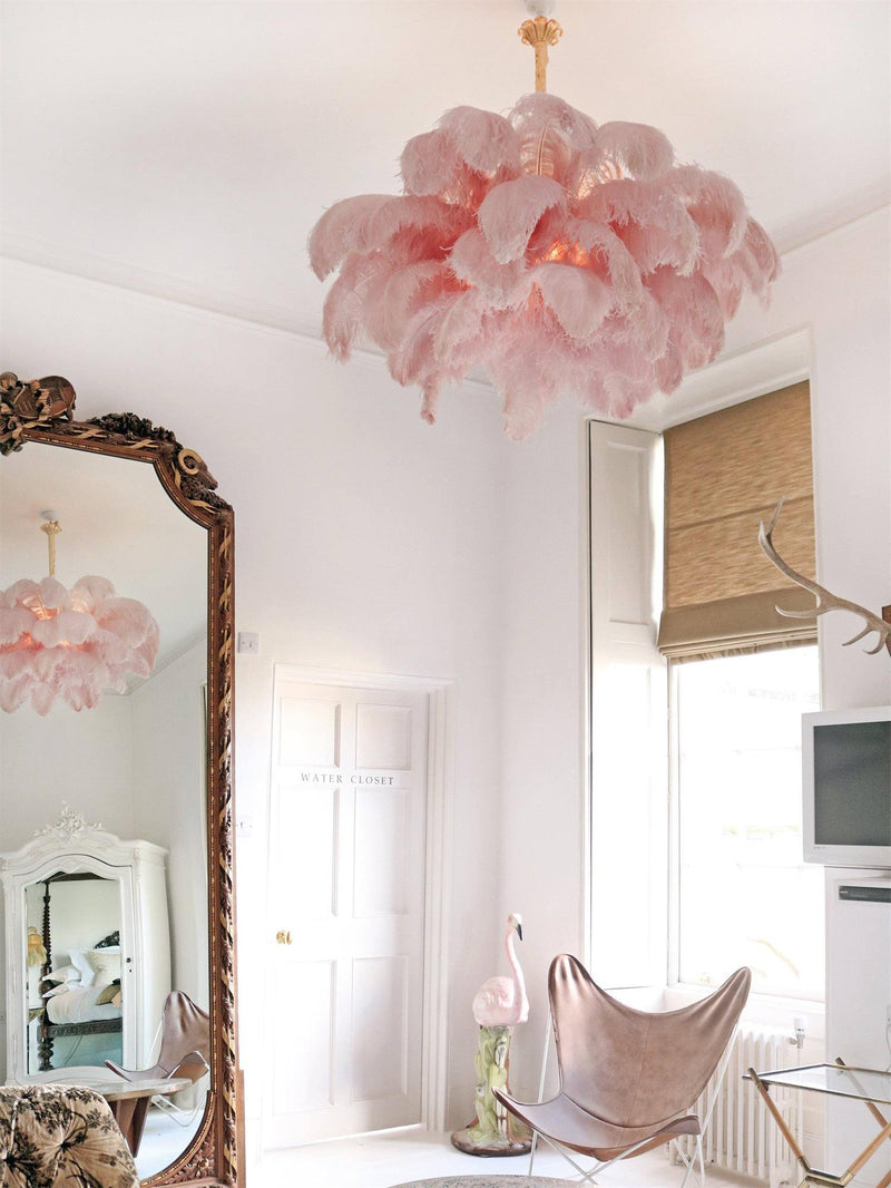 Ostrich Feather Chandelier
