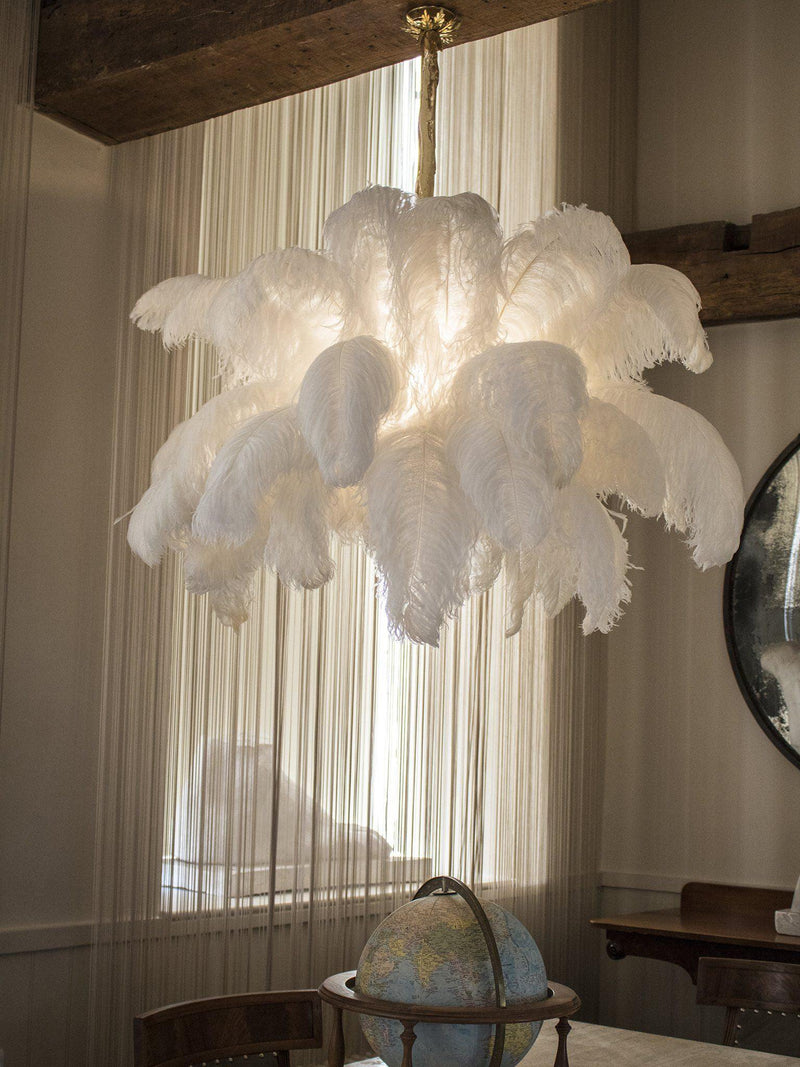 Ostrich Feather Chandelier