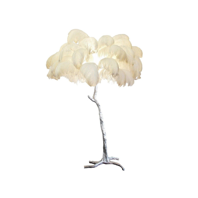 Ostrich Feather Floor Light 39.4″