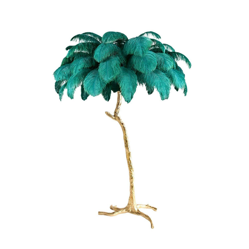 Ostrich Feather Floor Light 39.4″