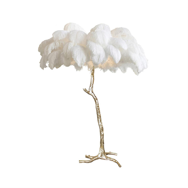Ostrich Feather Floor Light 39.4″