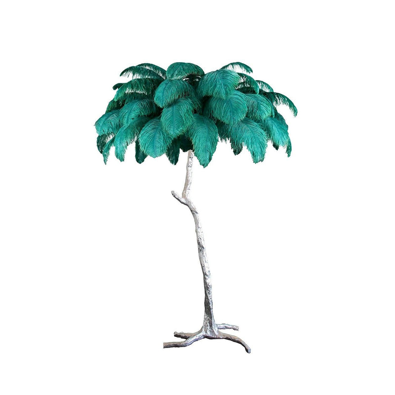 Ostrich Feather Floor Light 39.4″