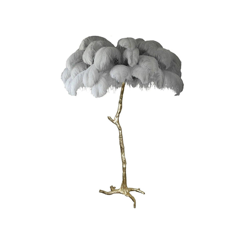 Ostrich Feather Floor Light 39.4″
