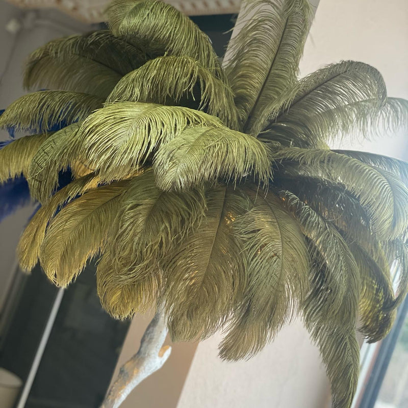 Ostrich Feather Floor Light 39.4″