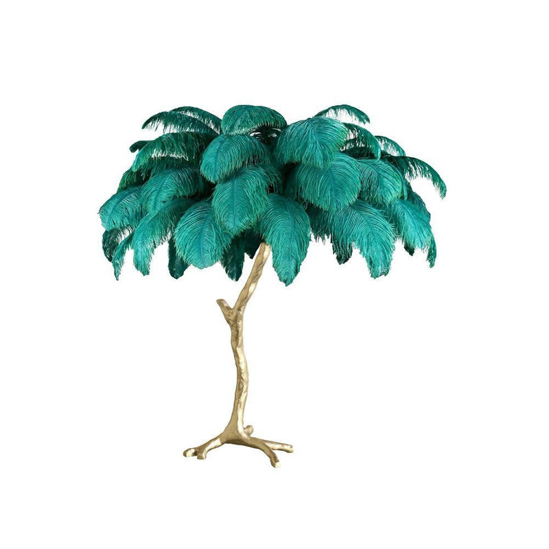 Ostrich Feather Table Lamp 29.5″