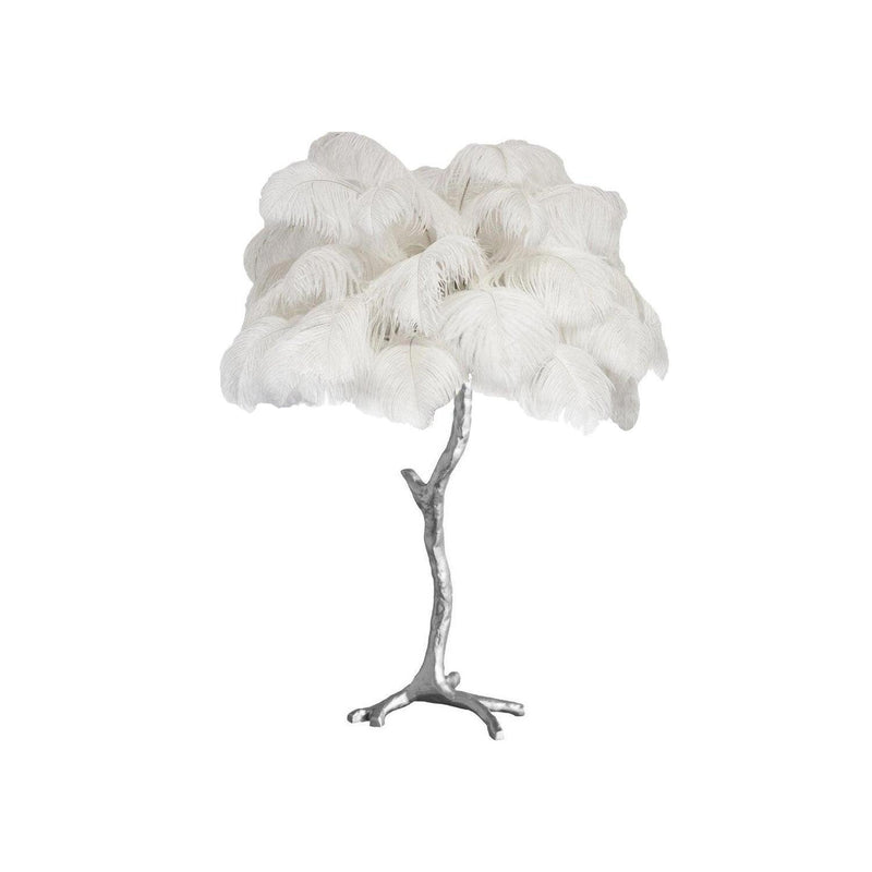 Ostrich Feather Table Lamp 29.5″