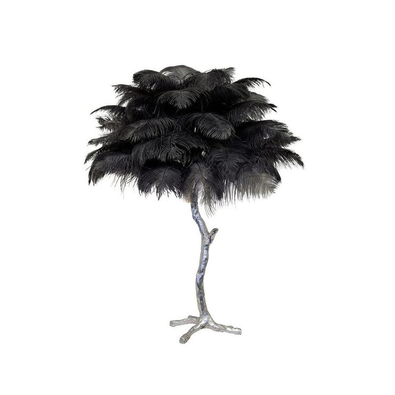 Ostrich Feather Table Lamp 29.5″