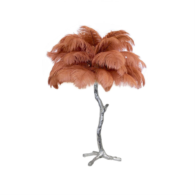 Ostrich Feather Table Lamp 29.5″