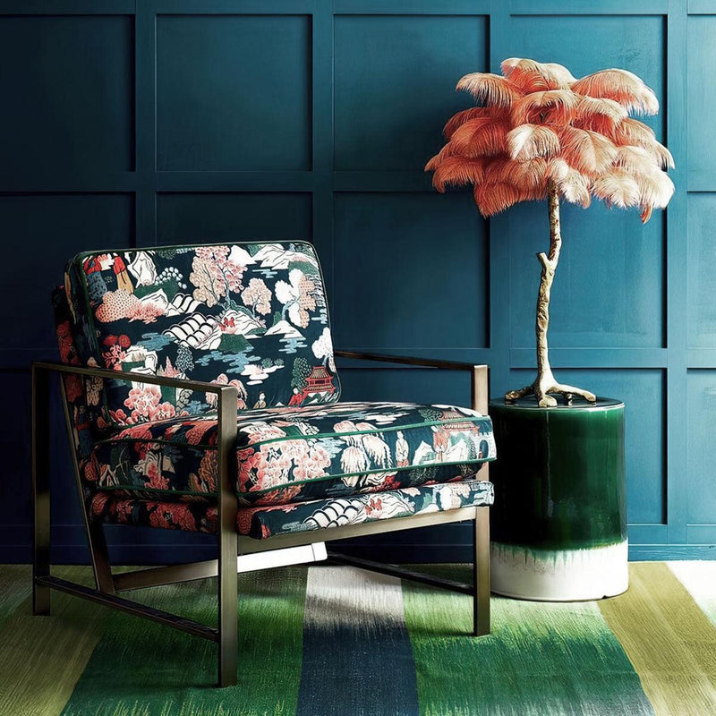 Ostrich Feather Table Lamp 29.5″