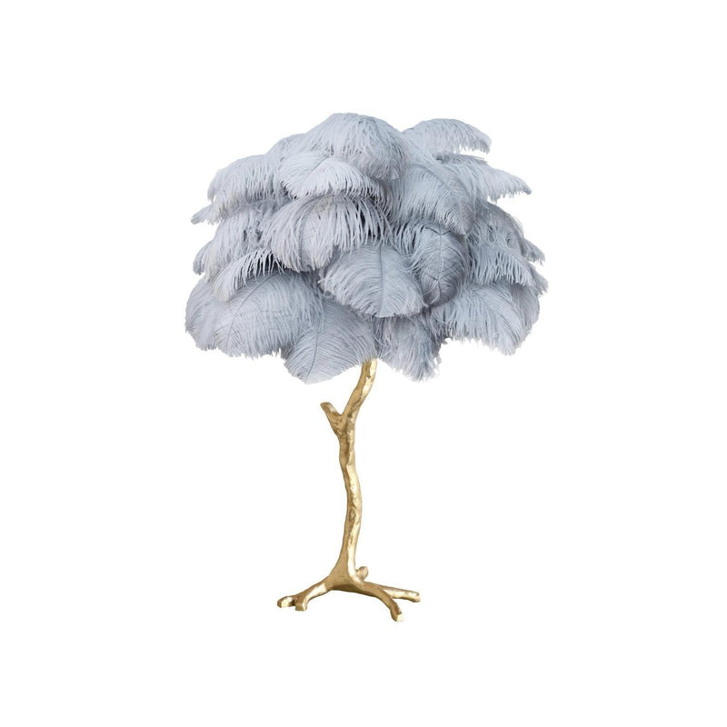 Ostrich Feather Table Lamp 29.5″